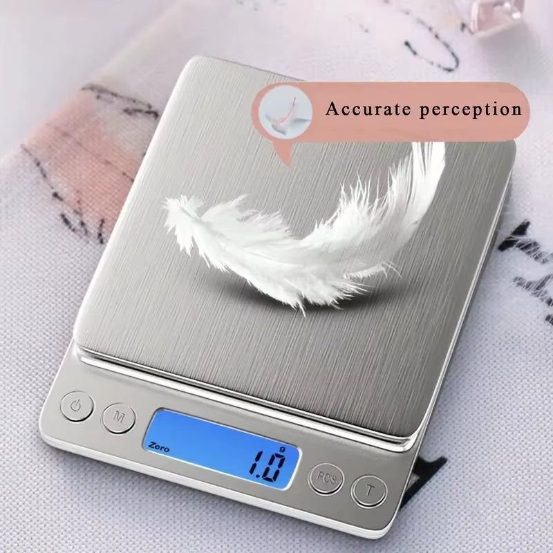 Accuweight Digital Kitchen Scale Stainless Steel Food Scale with LCD Display for Precise Weighing of Cooking Ingredients Diet